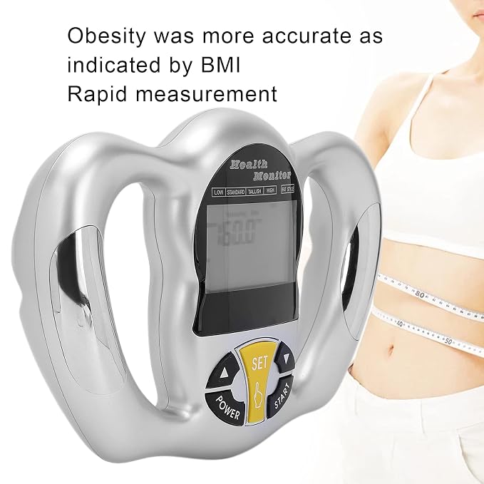 Handheld Body Fat Loss Monitor Smart Body Fat Scale BMI Meter Fat Analyzer Monitor Measure Device for Fitness Bodybuilding Muscle Gain Weight Loss