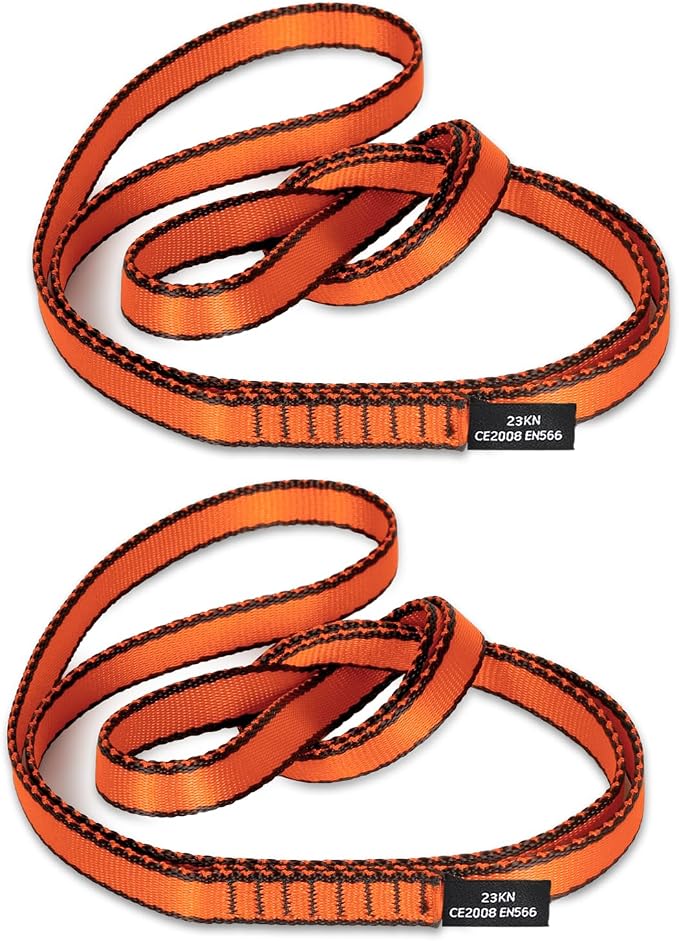 18MM Nylon Climbing Sling Runner 23KN CE2008/EN566 Strong Webbing Straps for Rock Climbing,Mountaineering, Rappelling, Swing, Yoga Hammock etc