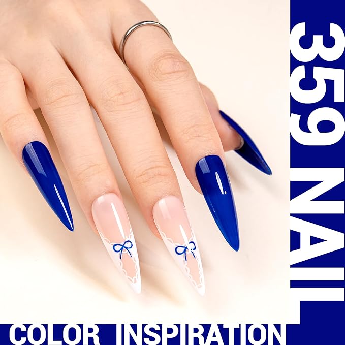 MelodySusie Thick Persian Blue Gel Nail Polish,0.5fl oz Soak Off UV LED Sapphire Blue Gel Polish Christmas Gift for Women Nail Art Manicure Salon DIY Nail Design Decoration at Home-359