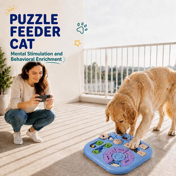 Interactive Cat Puzzle Toy, Maze Slow Feeder, 11.02in
