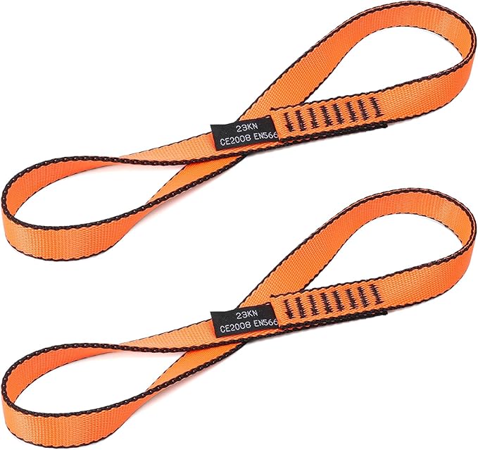 18MM Nylon Climbing Sling Runner 23KN CE2008/EN566 Strong Webbing Straps for Rock Climbing,Mountaineering, Rappelling, Swing, Yoga Hammock etc