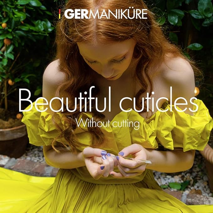 GERMANIKURE 6pc Manicure Set in Purple Suede Case - FINOX Stainless Steel Tools Made in Germany, Glass Nail Care Supplies Made in Czech Republic – Professional Cuticle and Nail Care Kit