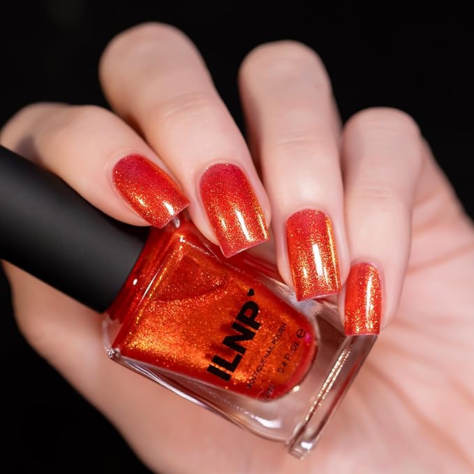 ILNP Melody - Fiery Orange Shimmer Nail Polish