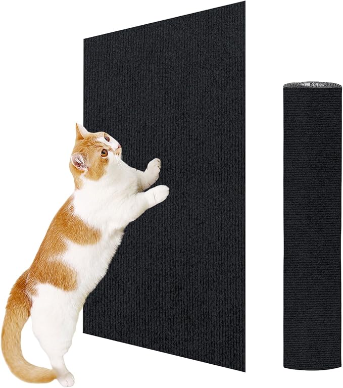 ENONCI 23.6x15.8 Cat Scratcher Mat, Self-Adhesive Cat Scratch Furniture Protector