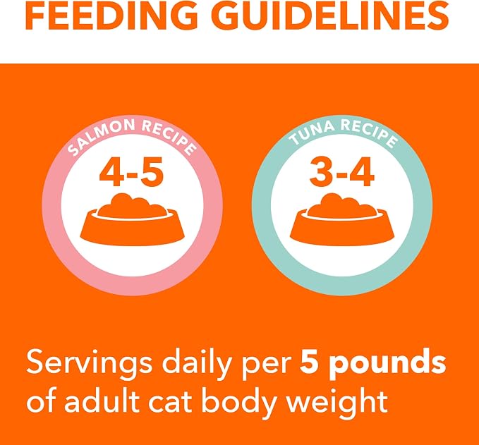 IAMS Perfect Portions Cuts in Gravy Wet Cat Food, Tuna & Salmon, 12 Count | Tuna & Salmon cuts in gravy, 2.6 oz. snap-peel-serve twin packs, Vitamin E immune support, prebiotic fiber, made in USA