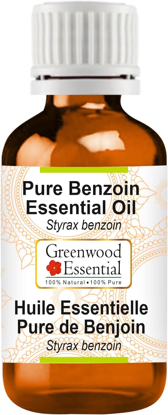 Greenwood Essential Benzoin Essential Oil (Styrax Benzoin) Pure | Viscous Texture | Rich Aroma | Unisex | All Skin Types |Natural Extract Steam Distilled 10ml (0.33 oz)