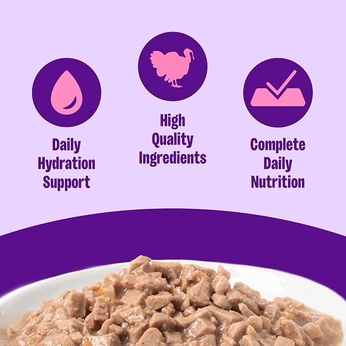 Wellness Complete Health Gravies Adult Canned Wet Cat Food, Natural, Protein Rich, Grain Free, Turkey Dinner Recipe, 3 oz, Pack of 12 Cans