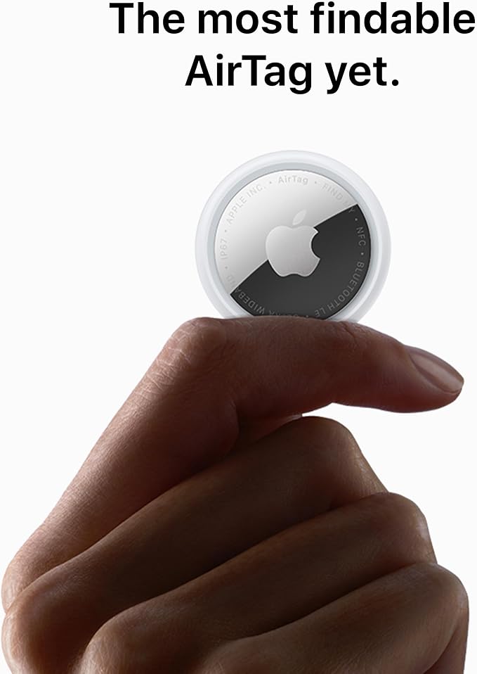 Apple AirTag (2nd Generation) - 4 Pack: Tracker for Keychain, Wallet, and More; Locator with Sound; Simple One-Tap Setup with iPhone or iPad; Key Finder with up to 1.5X Precision Finding Range*