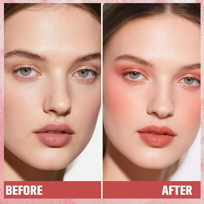 Dewy Liquid Blush for Cheeks, High Pigment Buildable Cream Blush, Long-Lasting Natural Glow - Hydrating Formula Lightweight Makeup Radiant Flushed Cheeks (07 Satin Rose)