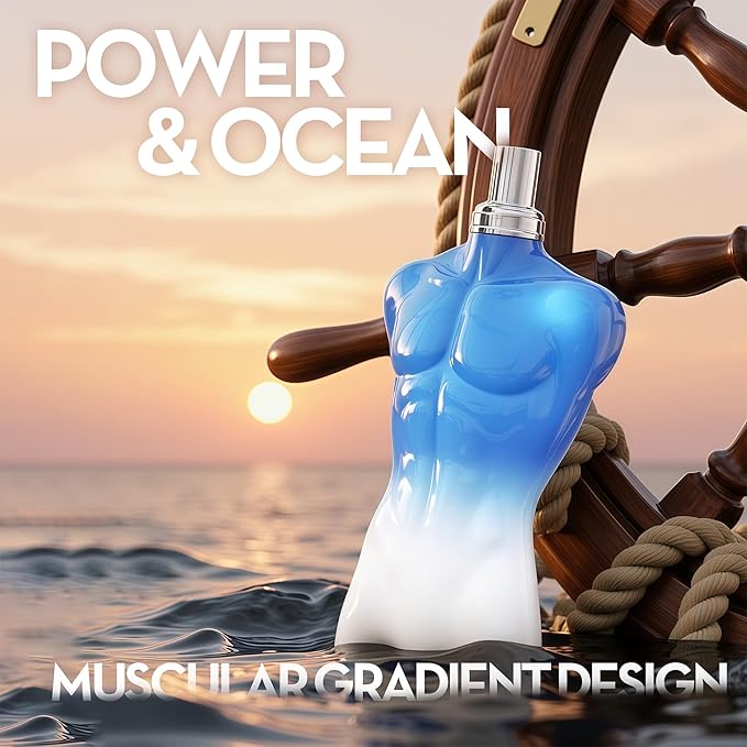 AFLUXE 2PCS Mens Perfume Cologne Long Last Strong EDP Natural Spray Gift Set, with Cocoa, Dried Fruits, Woody Fragrance for Daliy Use, 3.4 Fl Oz / 100 mL Each (Sean Nautical & Vanilla Tobacco)