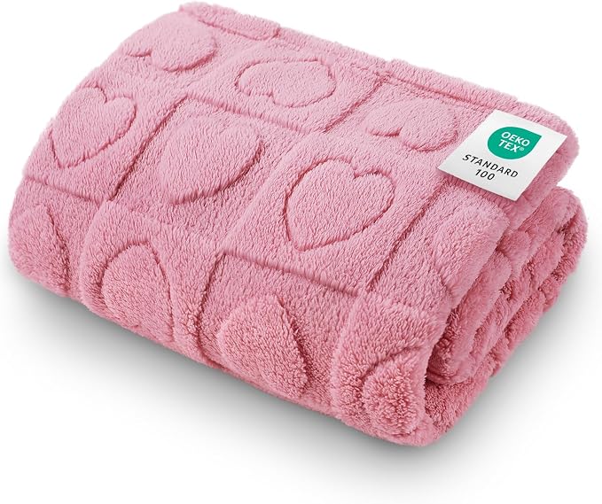 Luciphia Small Dog Blanket Washable Pet Bed Cover Soft Fluffy Puppy Blanket with Premium Fleece 300GSM Cozy Calming Cat Blankets for Indoor Cats Pink 30x20 inch | Pink Blanket Washable for Medium/Large Dogs, Cute Cover on Bed Couch Crate Car, Puppy Ess...