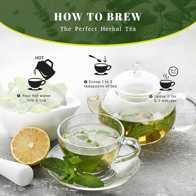 Oxify Organic Spearmint Herbal Loose Tea- 16 oz (16 oz, Spearmint)