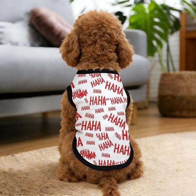 Halloween Pet Vest Bloody Letter Pet Shirts Medium | horror blood Dog Shirt Vest cute pet Sleeveless Vests Ice Silk Dog T-Shirts holiday Dog Clothes Halloween Canine Wear