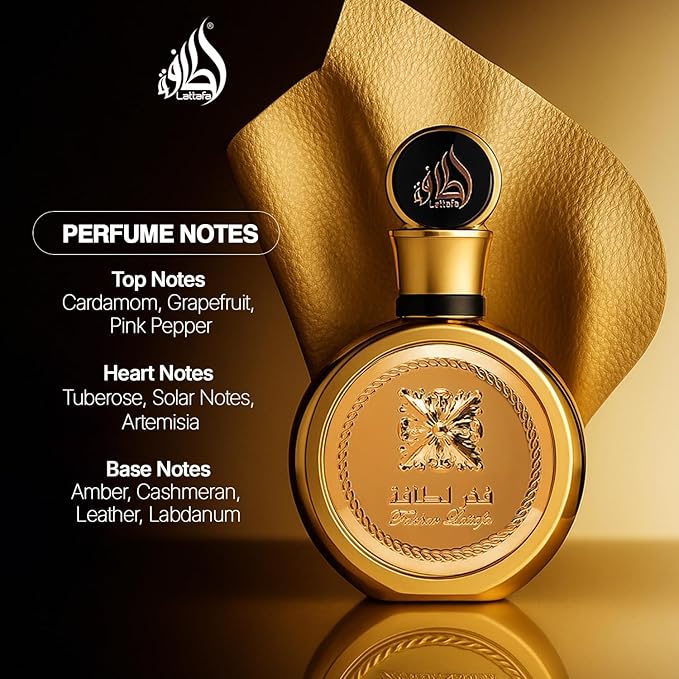 Lattafa Fakhar Gold Extrait - Floral, Amber, Woody - Eau de Parfum Long-Lasting Fragrance for Unisex, 3.40 Ounce / 100 ml