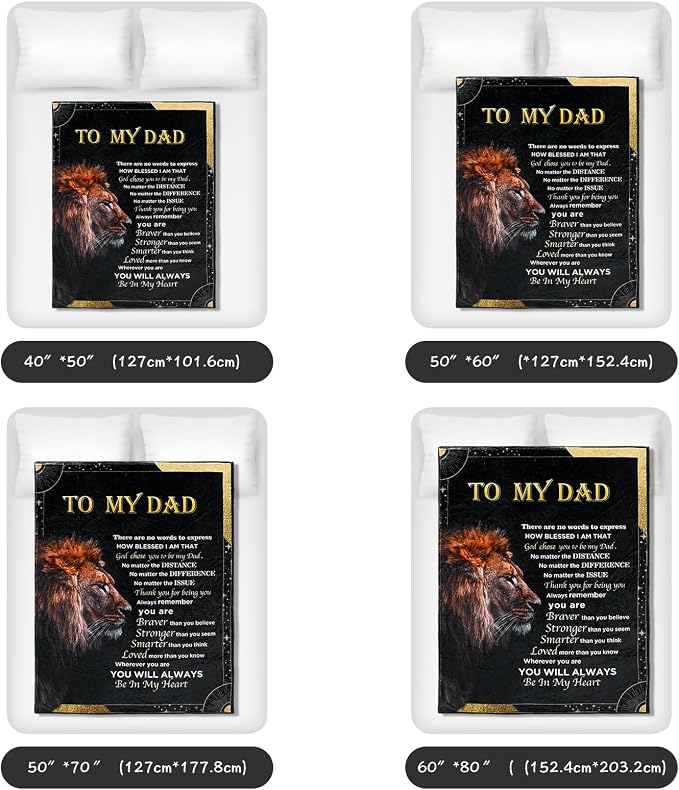 Gifts for Dad, Dad Gifts for Birthday from Daughter, Birthday Gifts for Dad Gifts from Son, Dad Blanket from Daughter 60”*80”