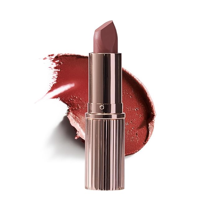 MCoBeauty - Crème Matte Luxe Lipstick - Long-Lasting Hydrating Soft Matte Lipstick with Square-Tip Bullet - Very Shelley, Taupe Nude Shade - 3.5g - Lip Makeup