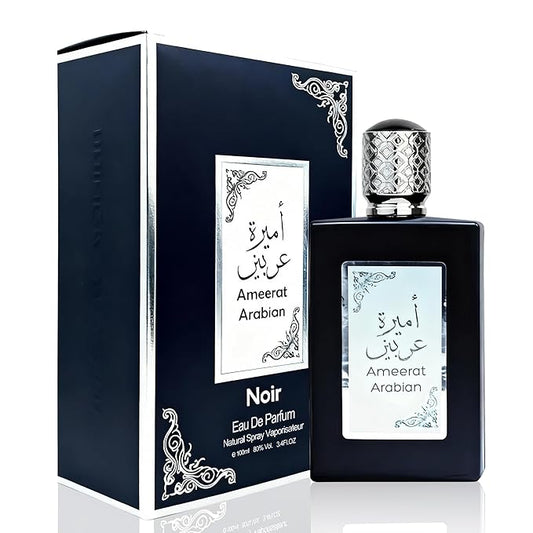 AFLUXE Men’s Eau de Parfum Ameerat Arabian Noir, Fresh Spicy Woody Cologne for Men with Mint, Cardamom & Amber Notes, Long Lasting Masculine Fragrance, Natural Spray, 3.4 Fl Oz (100ml)