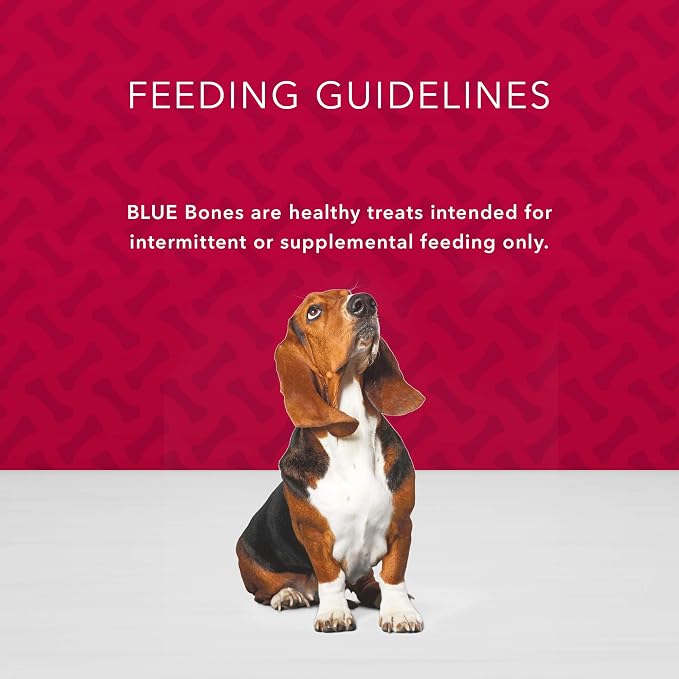 Blue Buffalo Bones Natural Crunchy Dog Treats to-GO, Mini Dog Biscuits, Beef 1-oz Bags (Pack of 12)