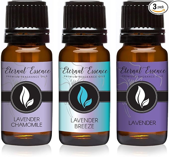 Trio (3) - Lavender Chamomile, Lavender Breeze & Lavender - Premium Fragrance Oil Trio - 10ML