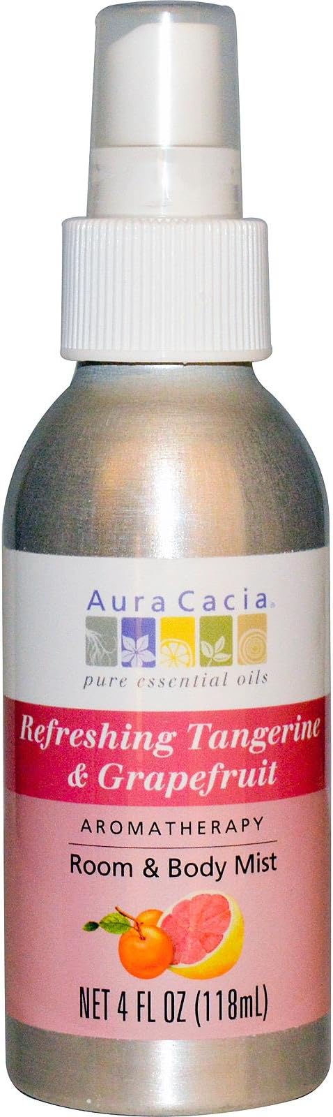 Aura Cacia Tangerine/Grapefruit Aromatherapy Mist 4 Oz. Bottle