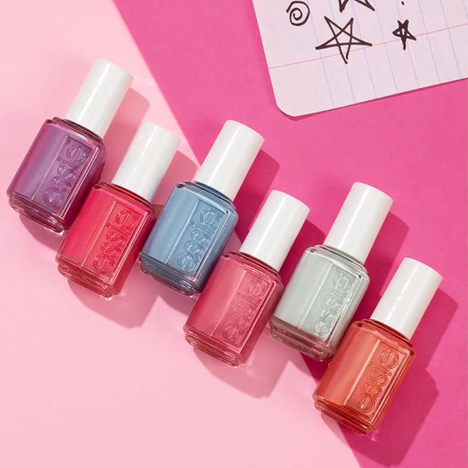 essie salon-quality nail polish, vegan, blue, cream, tu-lips touch, 0.46 fl oz