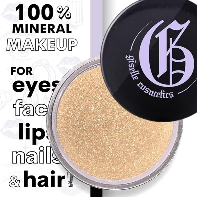 Vanilla Mineral Loose Eye Shadow - Organic, Holographic, Matte & Metallic Eyeshadow Palette, Cream & Glitter Makeup, Natural Eye Shadow, Mineral Makeup Powder