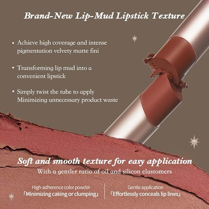 Flower Knows Little Angel Matte Lipstick,Super Soft & Ultra Silky Lip Mud Stick,Long Lasting & Moisturizing Vegan Lip Makeup for Girls&Women,Velvety Pink Finish(C05 Choir)