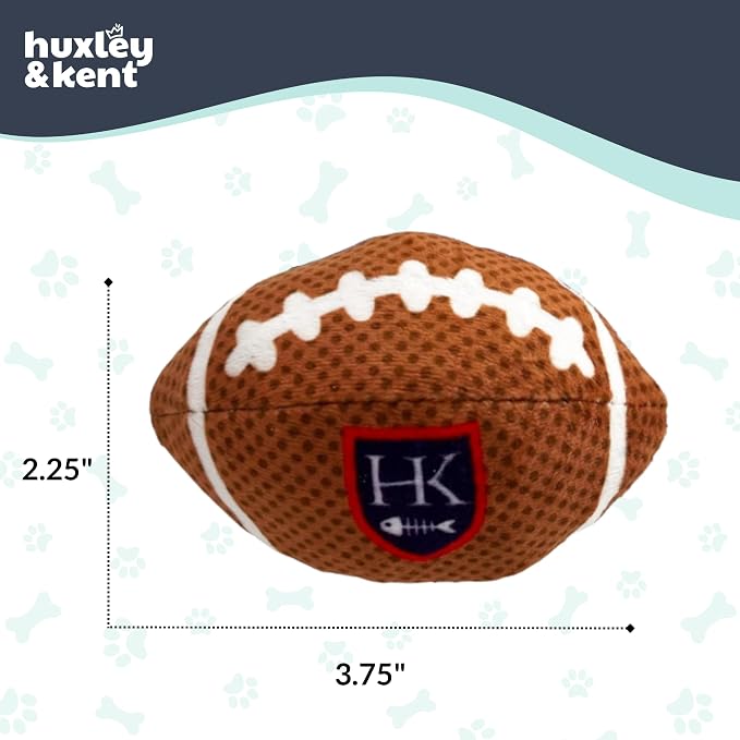 Huxley & Kent Power Plush Squeaky Dog Toy, HK Football