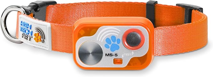 Genuine MS-5® Designer Series Automatic Pet Door Collar Tested & Certified by High Tech Pet for Dogs and Cats - Complies with Power Pet Door Performance Warranty, Waterproof (Orange, Dog)