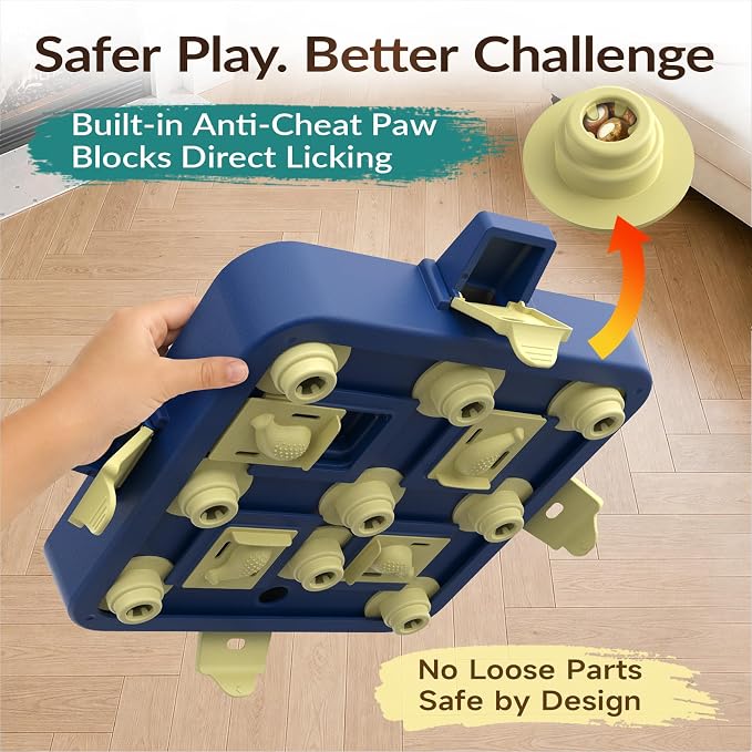 KADTC Dog Chess Puzzle Toy, 3-Levels, Mental Stimulation for Smart Dogs