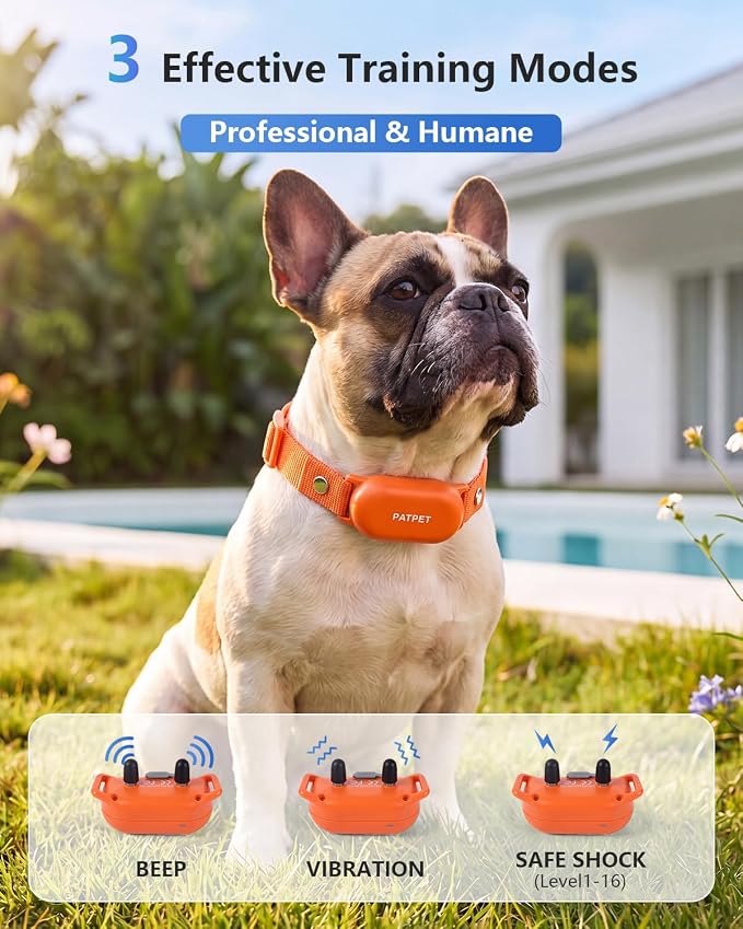 PATPET Dog Shock Collar with Remote Control - 4000FT Safe Training Collar