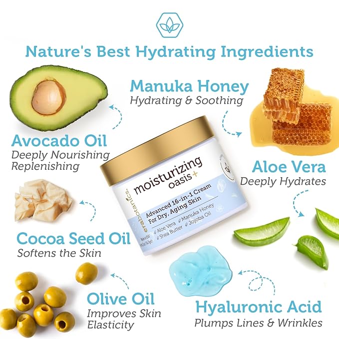 Era Organics Advanced Face Moisturizer for Dry Skin - Nourishing 16-in-1 Night Cream - Extra Hydrating for Women and Men