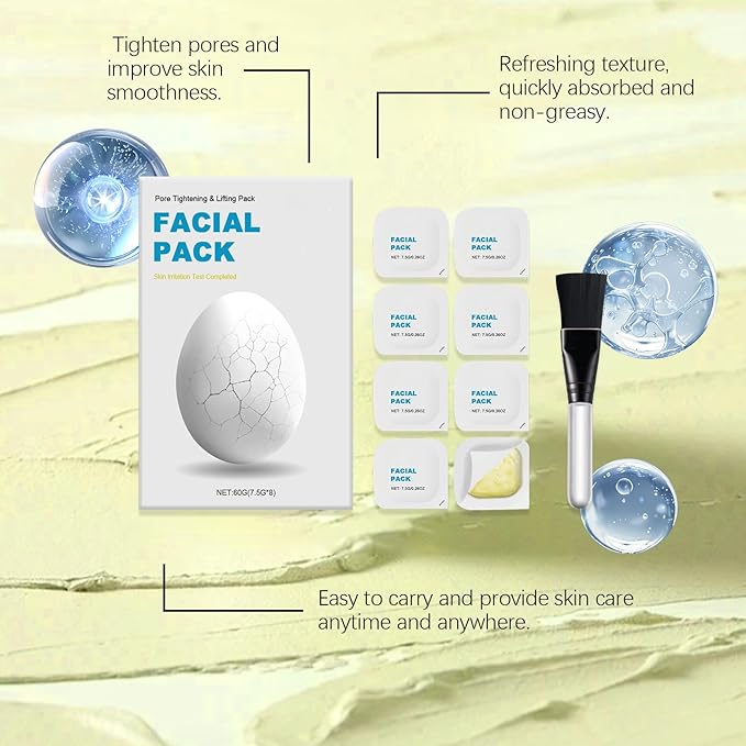 Zombie Facial Mask,Zombie Mask Facial,Hydrating Skincare Face Mask,Moisturizing No-Wash Peel-off Mask,Shrink Pore,Pore Tightening & Lifting Deep Cleansing Clay Mud Mask,2Boxes(2PCS)