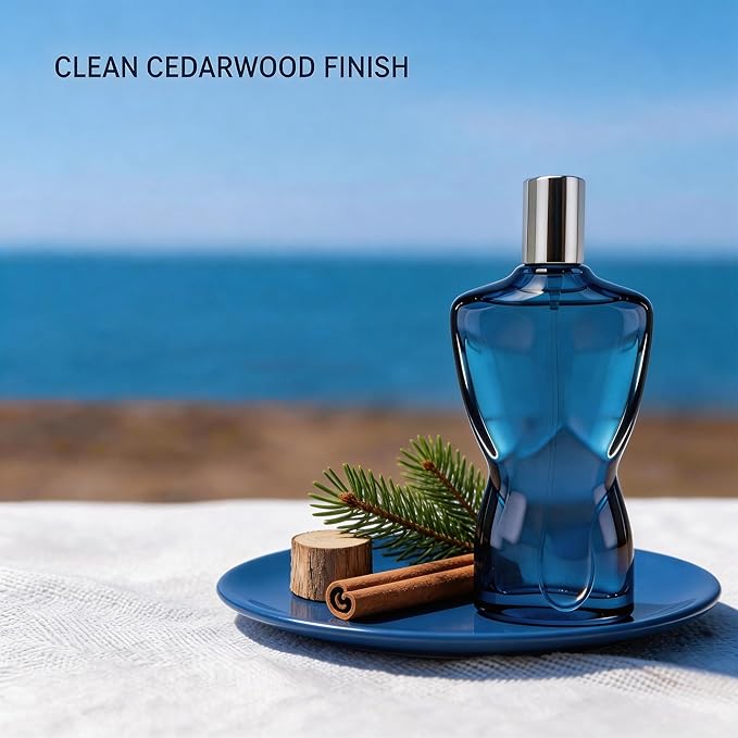 A CENTER 4-Piece Men's Fragrance Collection 3.4 Fl Oz Each | Long Lasting Fresh Aquatic, Woody & Spicy Cologne Set | Cologne Gift Daily Use(blue for men&Sean)