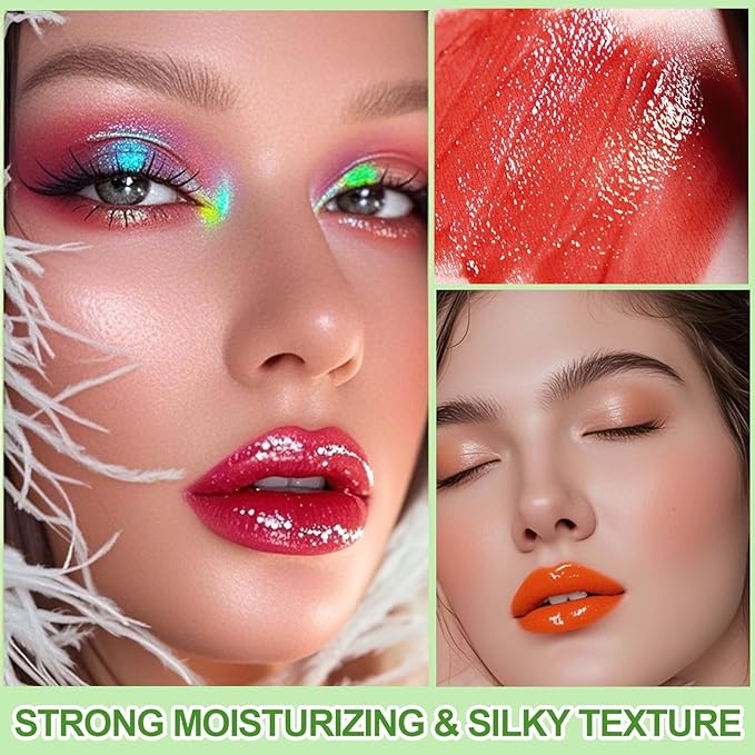 6 Colors lemon Lip Tint Stain Set, Korean Velvet Lip Stain Lip Gloss Lip Tint Stain, Liquid Lipstick for Women, Lip Stain Long Lasting Waterproof, St. Patrick’s Day Gift, High Pigment, Vivid Color