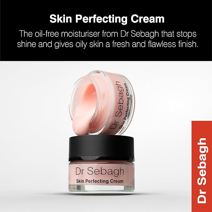 Dr Sebagh Skin Perfecting Cream (1.7 fl oz) - Lightweight Water-Based Moisturizer for Oily Skin - Non Comedogenic Face Moisturizer - Mattifying Hydrating Face Cream with Vitamin B5 & Glycerin