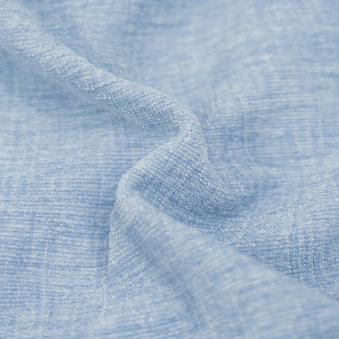 CaliTime Decorative Couch Throw Pillow Covers 16 X 16 Inches Baby Blue | Pack of 2, Cozy Chenille Cushion Cases for Sofa Bed Living Room Farmhouse Home