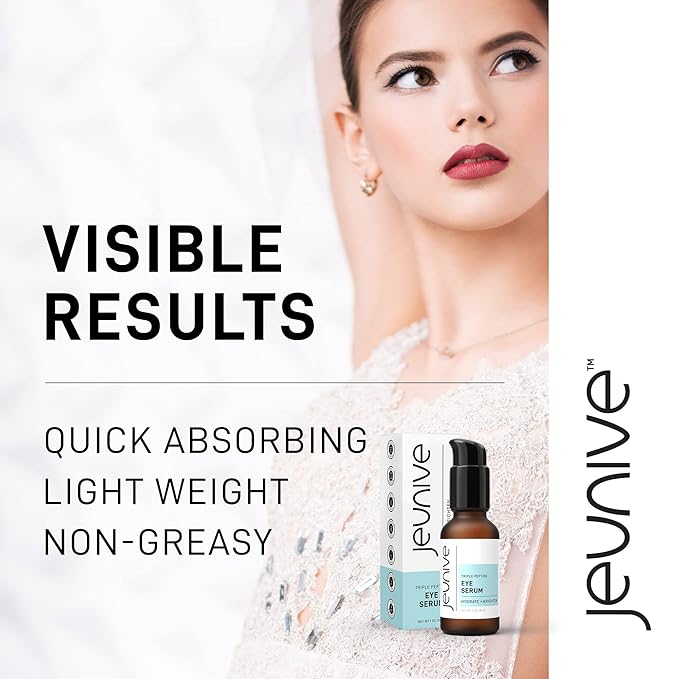 Deep Hydration Refreshing Triple Peptides Daily Eye Correction Serum | 48Hr Hydrating Delicate Eye Skin Area to Reduce Dark Circles, Puffiness, Fine Lines and Wrinkles, 1 oz (28g)