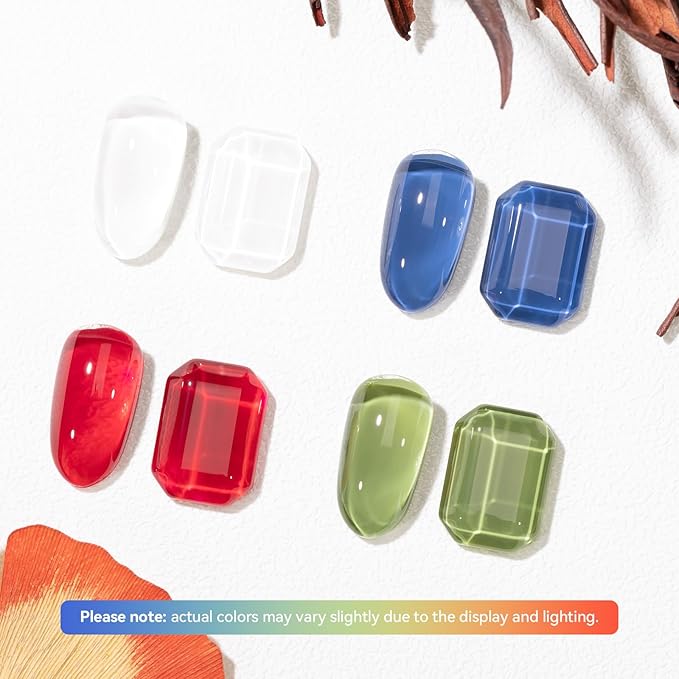 Classic Red Green Blue White Nail Polish Set with Clear Base & Top Coat, French Nail Polishes Non-Gel for All Seasons, Castor Oil, Quick Dry, Vegan,Hema-free, DIY Nails Art Gift for Women