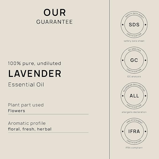 VINEVIDA Lavender Essential Oil 32 oz - Undiluted Lavender Oil 32 oz - Lavender Candle Oil Scent - DIY Candle Scents for Candlemaking - Bulk Essential Oil for Soap Making Safe for Skin 946.36 ml