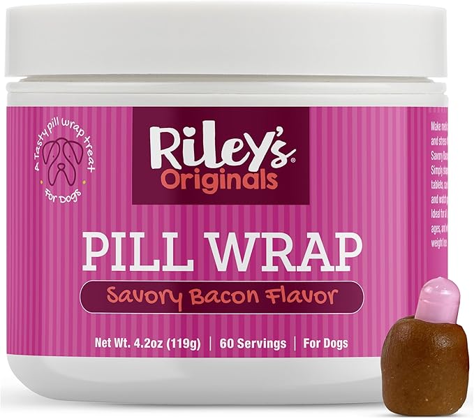 Riley's Pill Wrap for Dogs - Savory Bacon Pill Paste for Dogs - 4.2oz