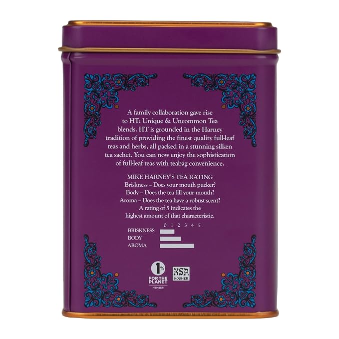 Harney & Sons Indigo Punch, Butterfly Pea Flower Tea with Fruity Flavors, HT Line, 20 sachets