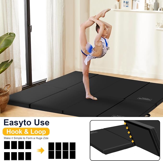 Polar Aurora 3'x6'x2 Thick Folding Gymnastics Exercise Mat Aerobics Stretching Yoga Mats