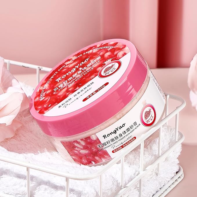 Body Scrub - Exfoliates & Deeply Nourishes for Smooth, Radiant Skin (Pomegranate Seed)