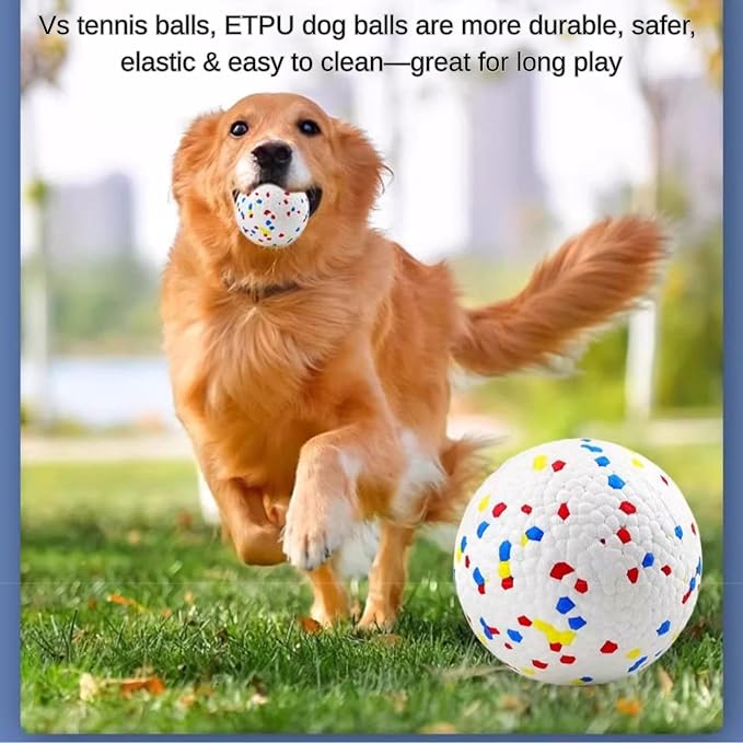 Automatic Ball Launcher for Dogs ，The Upgraded Premium Ball Thrower Adjustable Distance 20-45ft Including 6 PCS 2.3-inch Sized ETPU Balls, Interactive Dog Toys Suitable for Small to Medium Sized Dogs