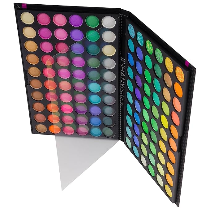 SHANY Highly Pigmented Eye Shadow Makeup Palette, 120 Matte Shimmer Metallic Eyeshadow Set with Long Lasting and Blendable Natural Colors - Bold & Bright