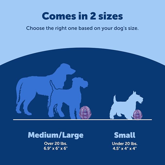 PetSafe Busy Buddy Kibble Nibble Treat Dispensing Dog Toy, Small | Slow Feeder Holds up to 3.5 Cups of Food, Adjustable Prongs Customize Treat Flow, Top-Rack Dishwasher Safe, Dogs Under 20 Lb