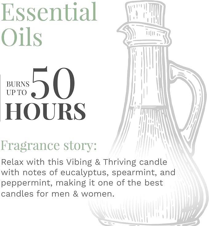 Essential Elements by Candle-Lite Company Wood Wick Scented Candle, Vibing & Thriving, One 16 oz. Single-Wick Aromatherapy Candle with 50 Hours of Burn Time, White (Pack of 2)