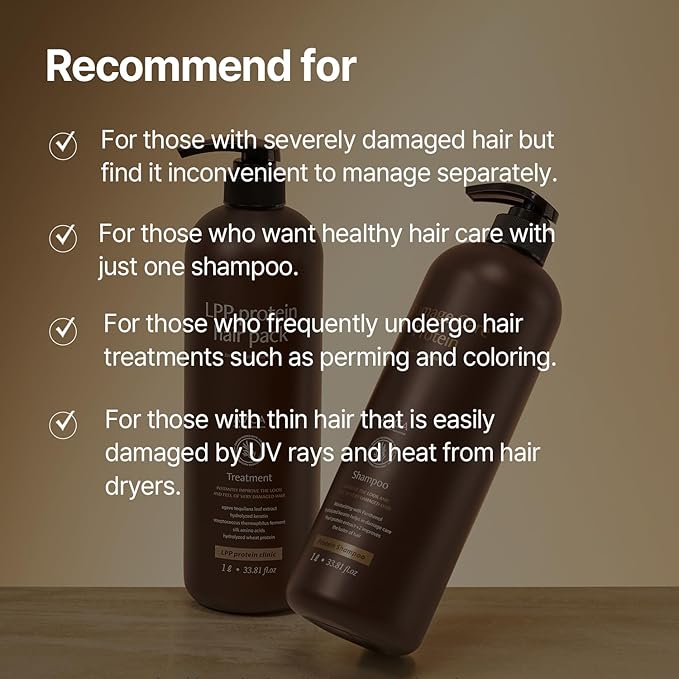 AVCA Damage Care Protein Shampoo for Dry, Damaged Hair and Strength Repair 1,000ml/33.81fl. oz.