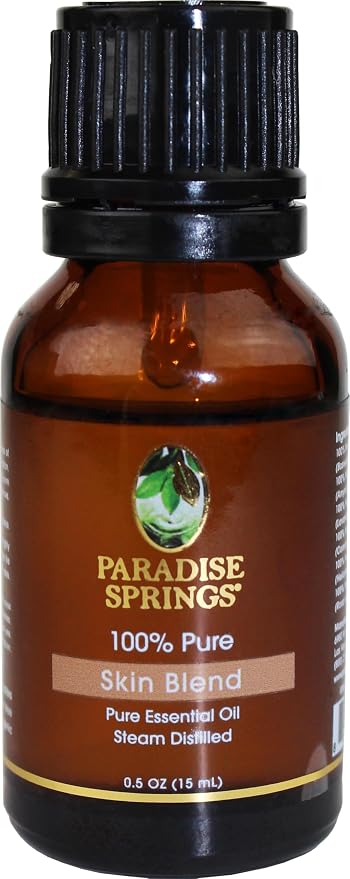 Paradise Springs Skin Blend Essential Oil, 100% Pure and Natural Skin Blend Essential Oil for Diffusers for Home Aromatherapy, Massage, Humidifiers, 0.5oz (15ml)